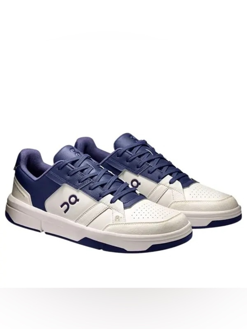 On Running Men's Navy and White Low-Top Sneakers